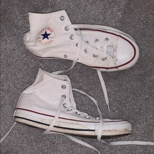 Lightly Worn Hightop White All Star Converse